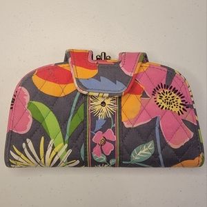 Vera Bradley quilted floral patterned clutch wallet combo, EUC